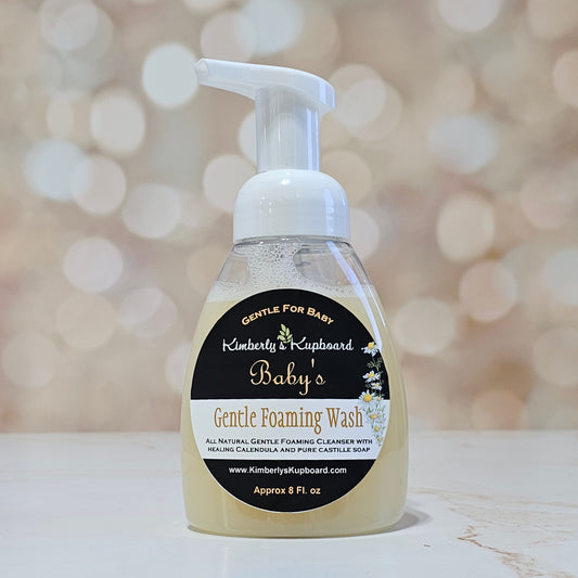 Baby's Foaming Wash Calendula and Chamomile -- soothe Diaper rash and skin irritation. Perfect Baby Shower Gift!!