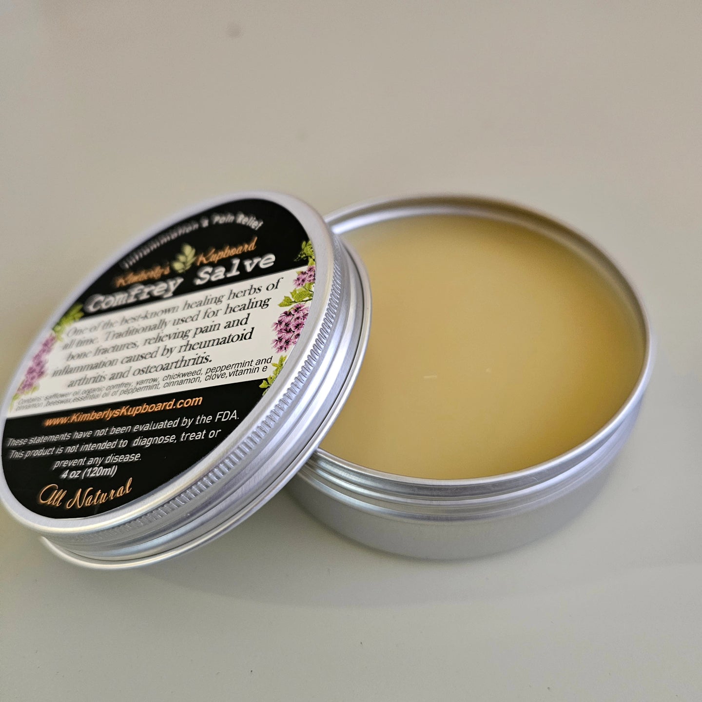 Comfrey Herbal Salve All natural salve for for arthritis pain, joint inflammation and healingi