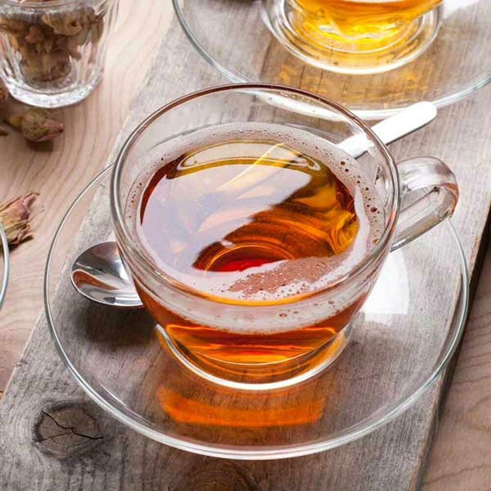 Scarecrow Fall Black tea made with real Candy Corn, apples, oranges, and cinnamon!