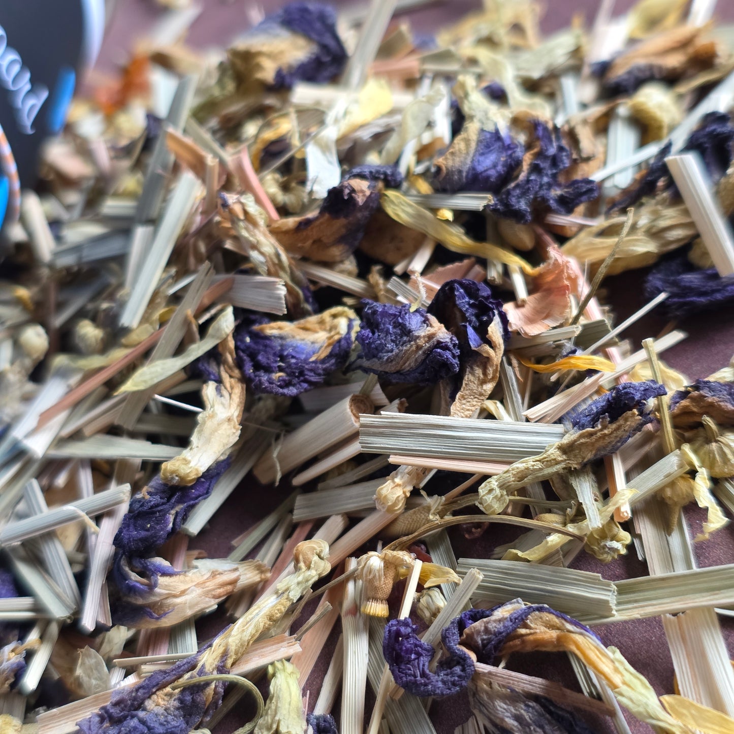 Blue Butterfly Tea...Caffeine Free Herbal tea with Mangoes, Lemongrass and Butterfly Pea Flowers, Blue Tea