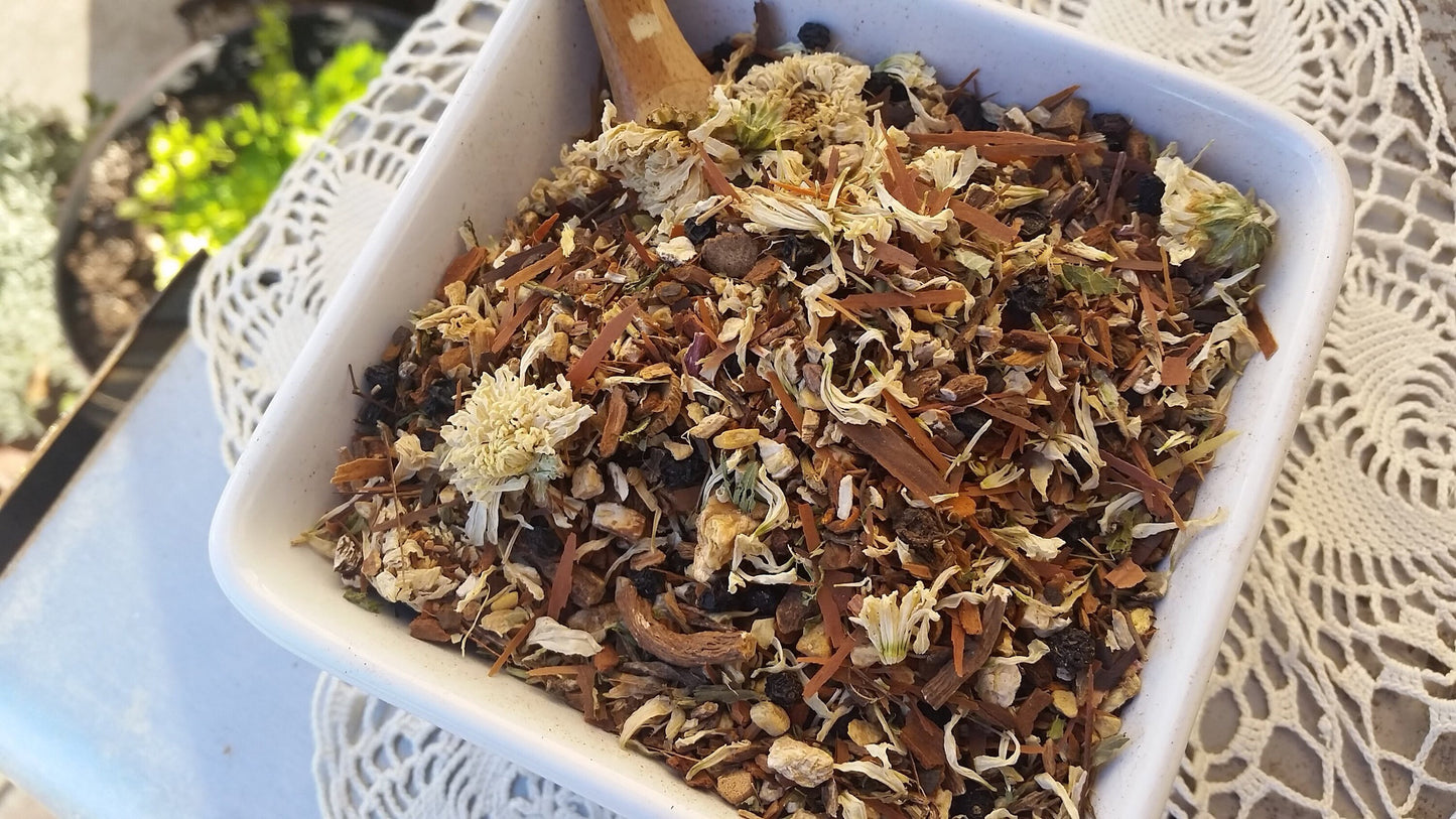 Immune Booster Herbal Tea with Elderberry, Echinacea for healthy immune system