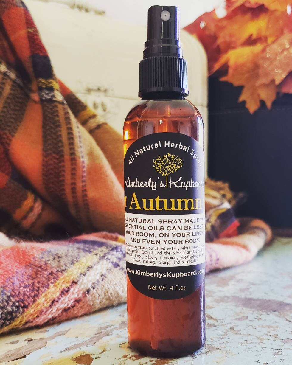 Autumn Essential Oil Spray---Body, Room and Linen Spray for Aromatherapy
