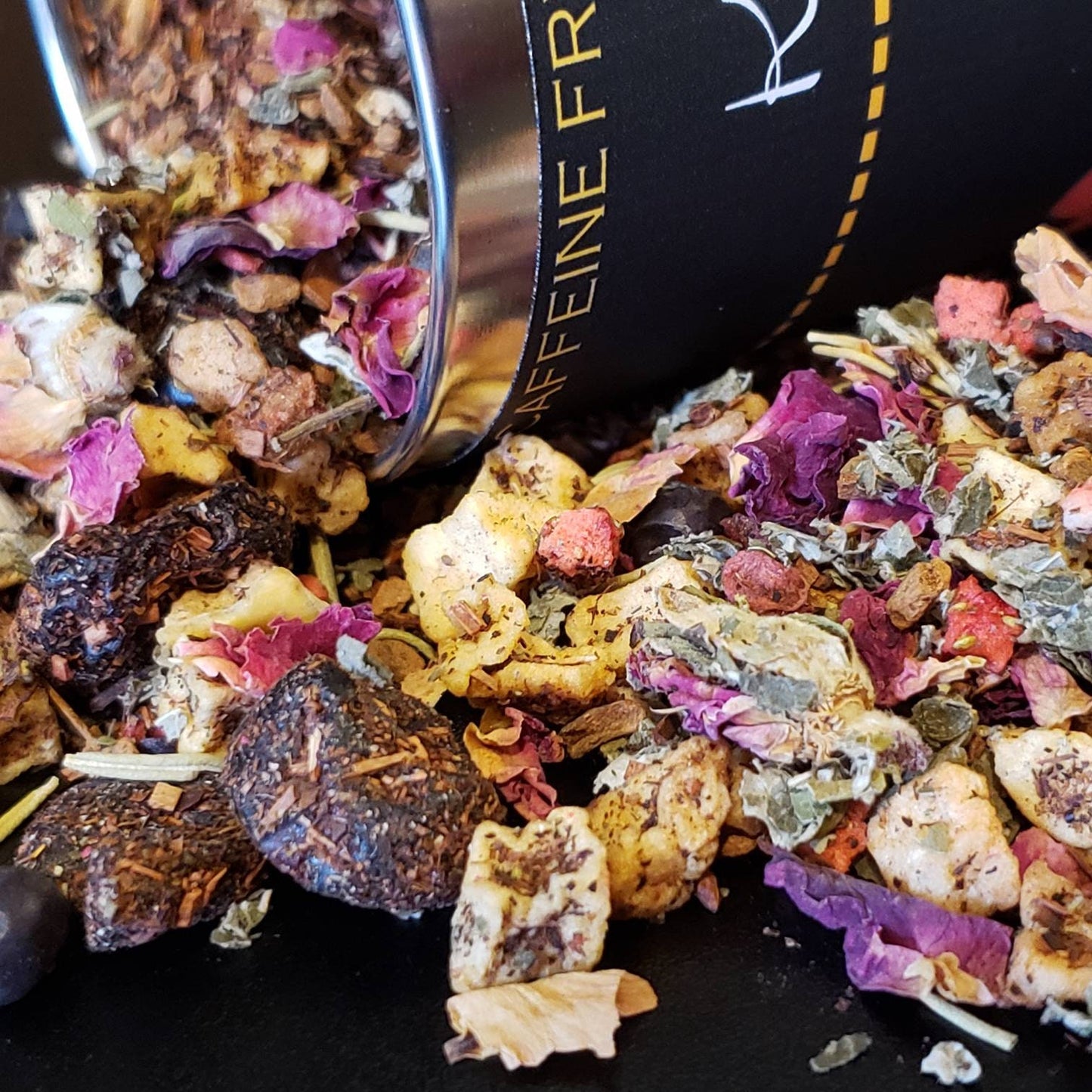Christmas Berry Loose Leaf herbal tea. caffeine free Honeybush tea, berry tea
