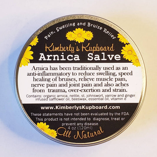 Arnica Salve, Pain salve all Purpose salve, for Bruises, Swelling, Restless Leg Syndrome, Sprains, Nerve Pain, Arthritis pain.