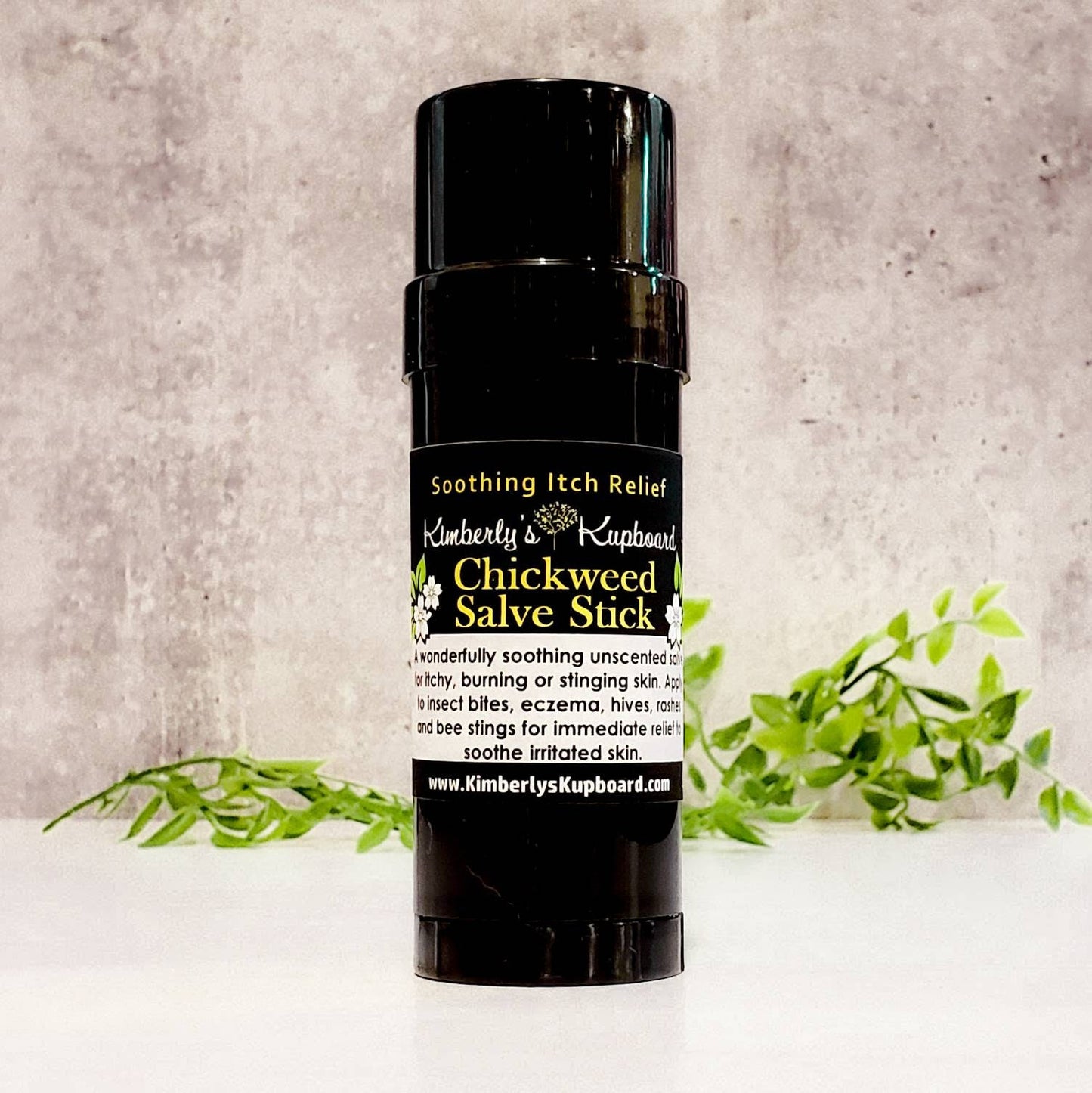 Chickweed Herbal Healing Salve for soothing anti itch relief from bug bites, bee stings, rashes,cradle cap and irritated skin