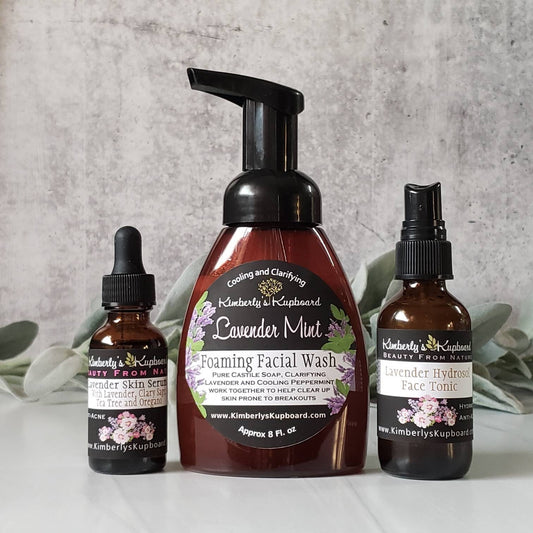 Anti-acne Lavender Skin Care Set for Acne-prone and Oily skin