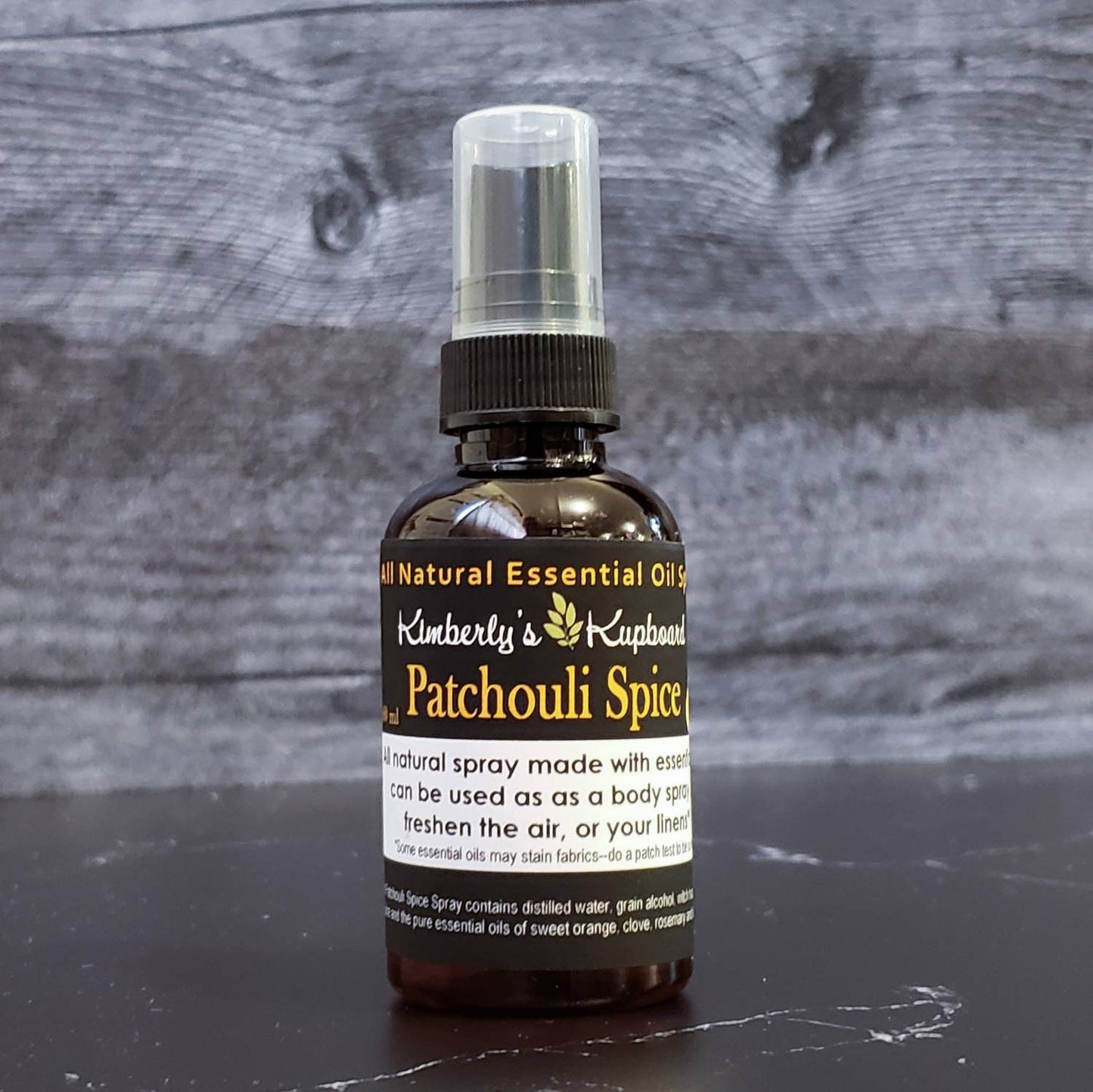 Patchouli Spice Essential Oil Spray---Body, Room and Linen Spray for Aromatherapy