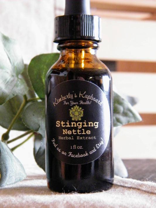 Stinging Nettle Tincture--Organic Herbal Extract for seasonal allergies, UTIs, lactation and adrenal fatigue
