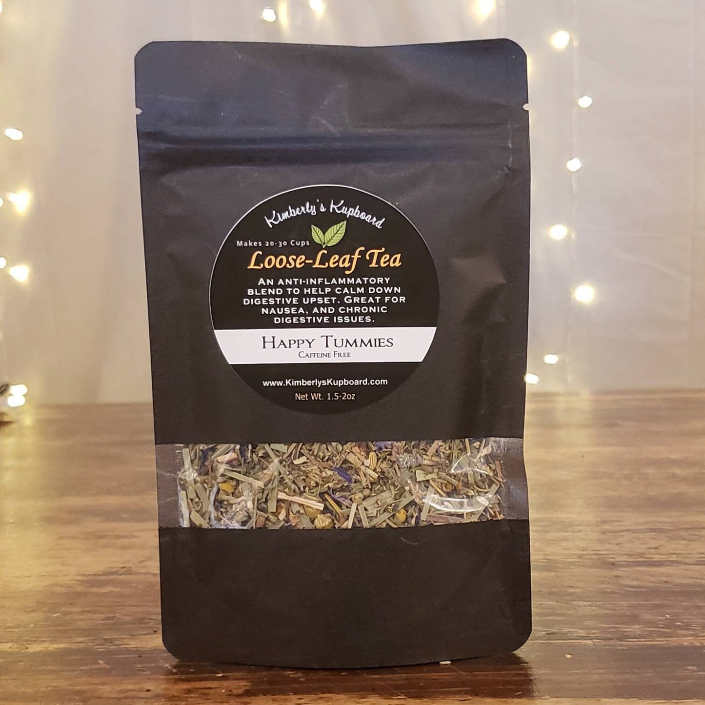 Organic Digestion Herbal Tea--Happy Tummies Loose Leaf Tea for digestive upset, nausea and tummy troubles