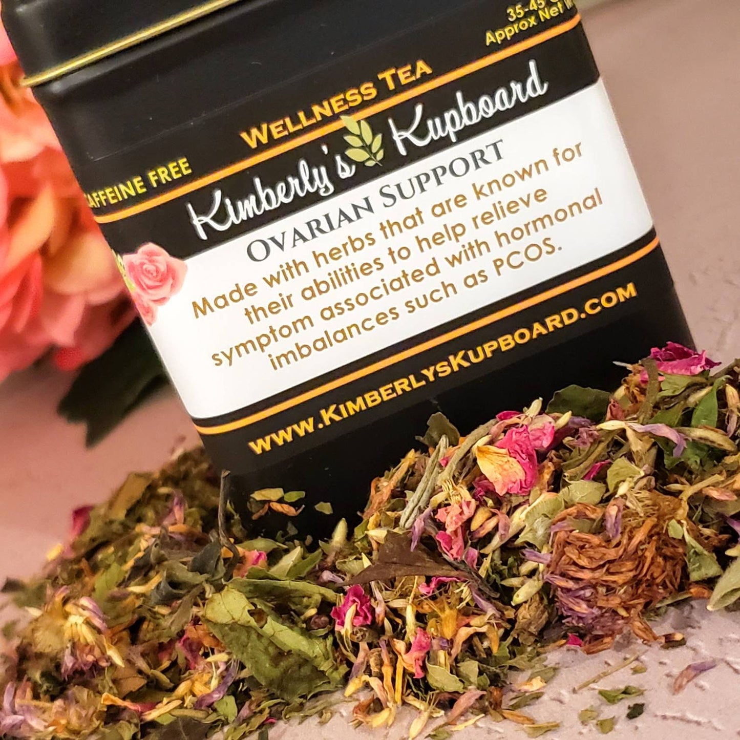 Ovarian Support Herbal and White Tea- Loose Leaf Tea for Women and hormonal balance