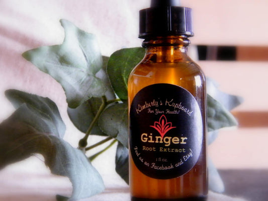 Ginger Tincture--Herbal Extract made with organic ginger Root for Nausea from Chemotherapy, Pregnancy, and Inflammation of Joints.
