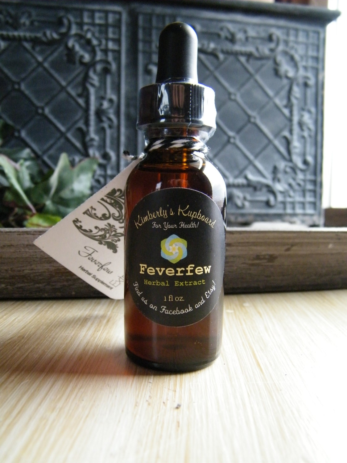 Feverfew Tincture--Organic Herbal Extract  for headaches, migraines and fever relief