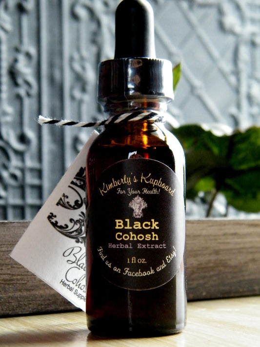 Black Cohosh Tincture--Organic Herbal Extract for Hormonal balance, PMS and Menopause