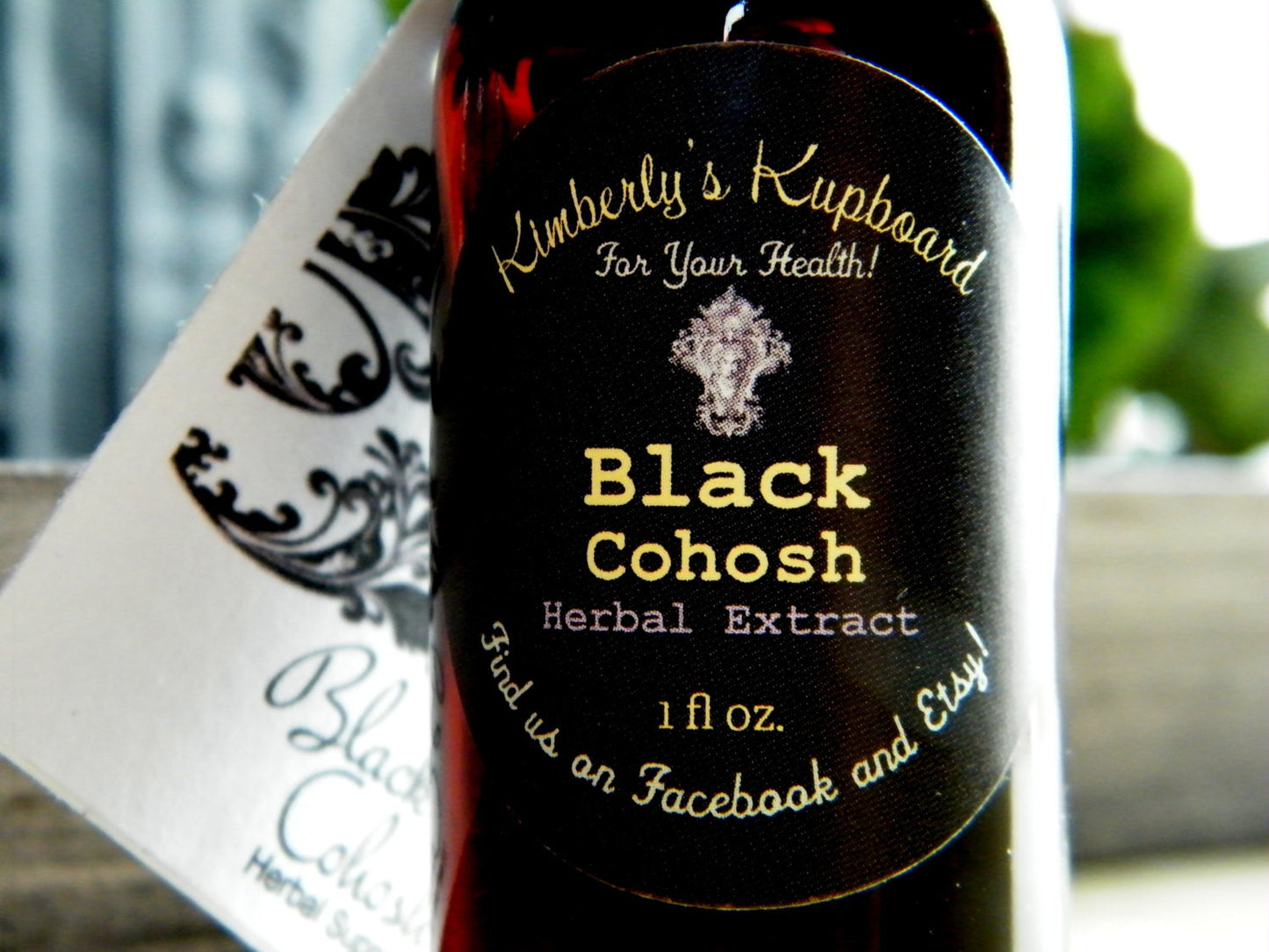 Black Cohosh Tincture--Organic Herbal Extract for Hormonal balance, PMS and Menopause