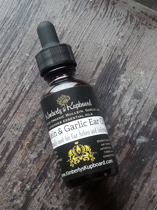 Ear Infection Oil, Mullein, Garlic and Lavender Ear Oil for Earaches, Ear Pain