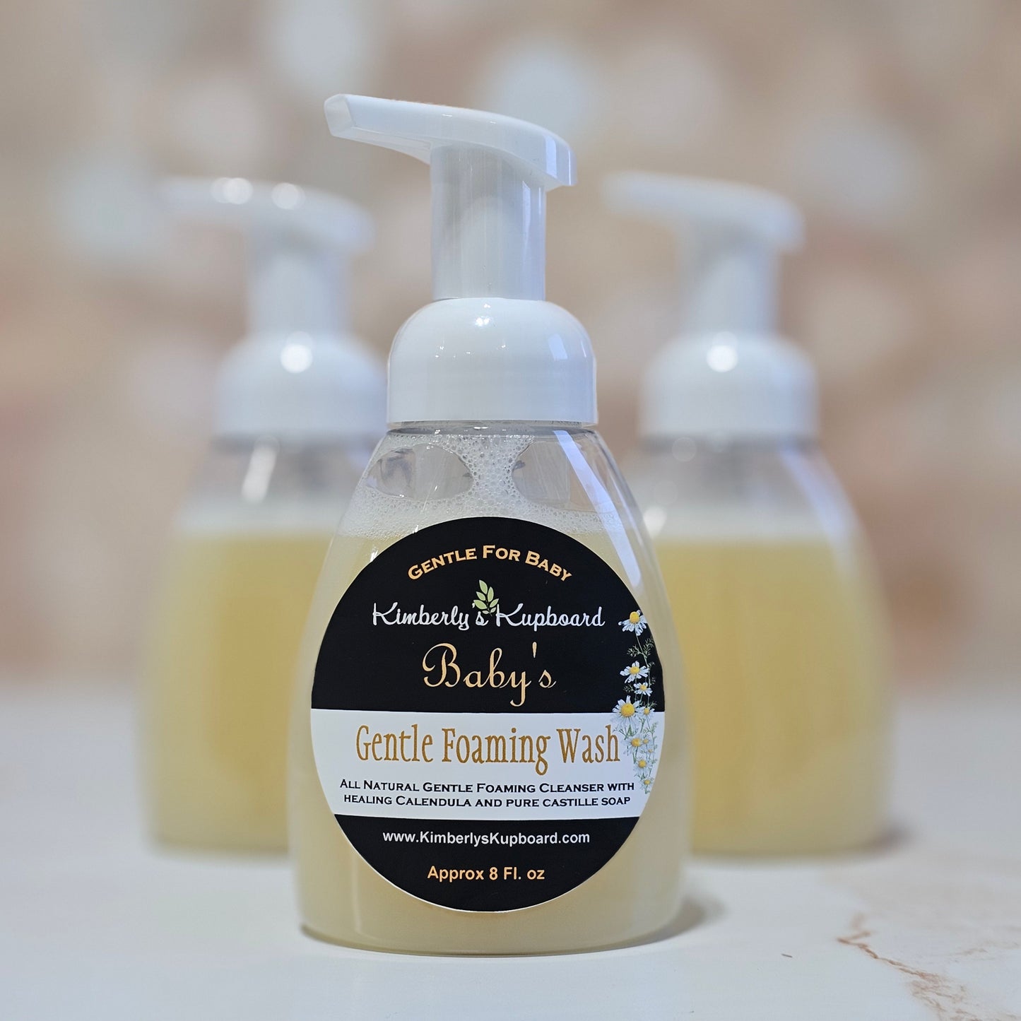 Baby's Foaming Wash Calendula and Chamomile -- soothe Diaper rash and skin irritation. Perfect Baby Shower Gift!!