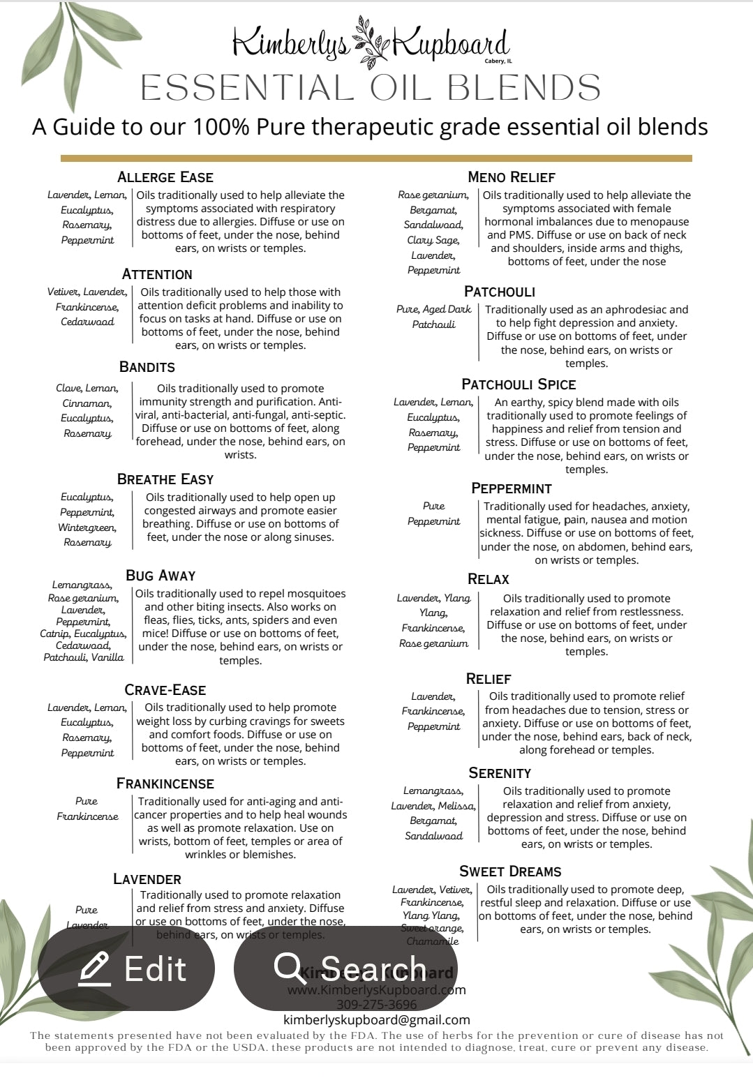 Serenity Body & Linen Spray for Anxiety Relief and Mood Booster!