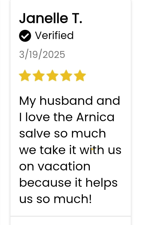 Arnica Salve, Pain salve all Purpose salve, for Bruises, Swelling, Restless Leg Syndrome, Sprains, Nerve Pain, Arthritis pain.