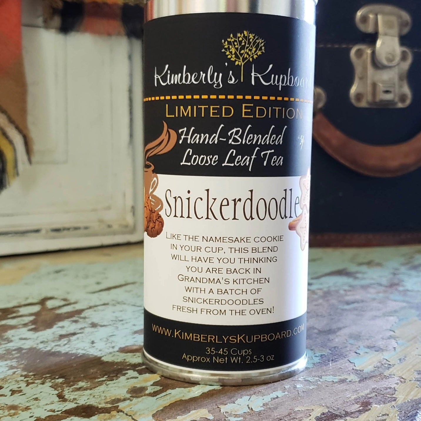 Snickerdoodle Cozy Black Tea blend with real Cinnamon and Vanilla!