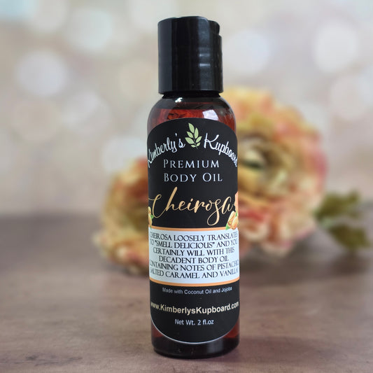 Cheirosa Body Oil, After Shower luxurious moisturizing body oil, made with coconut oil