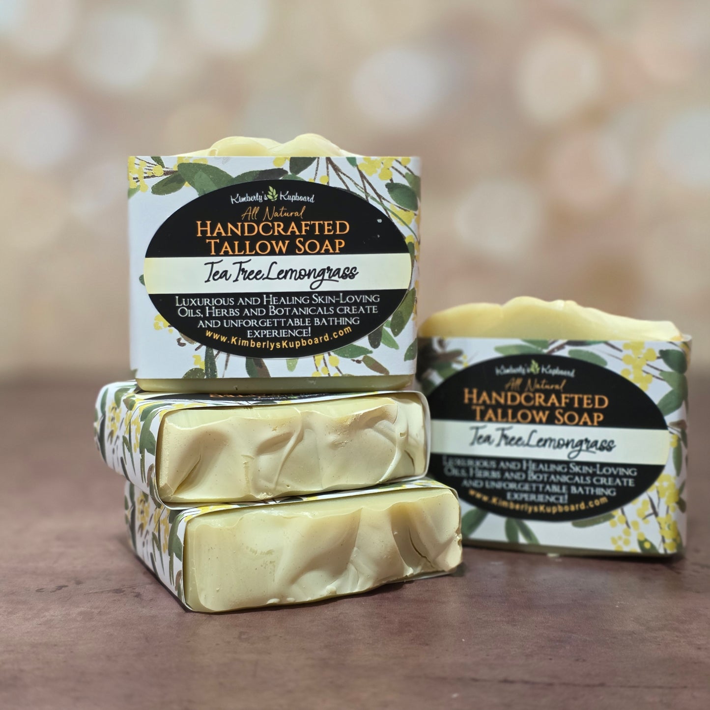 Lemongrass & Tea Tree Soap--natural Cold Process Tallow Soap