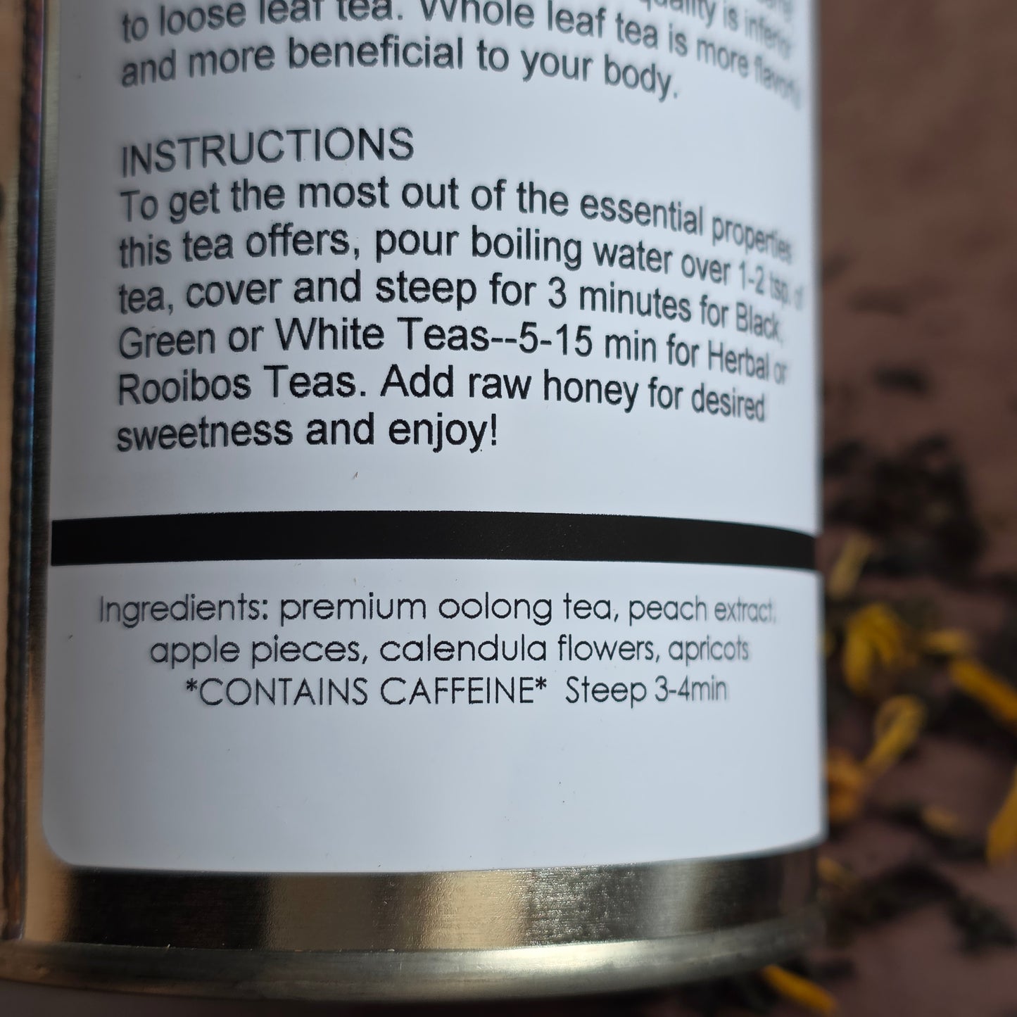 Peach Oolong Smooth Oolong tea with Real Peach Pieces