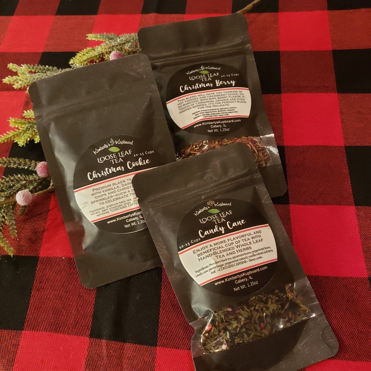 Christmas Cookie tea made with Black tea, real Vanilla Beans, chocolate chips and Sugar Sprinkles!