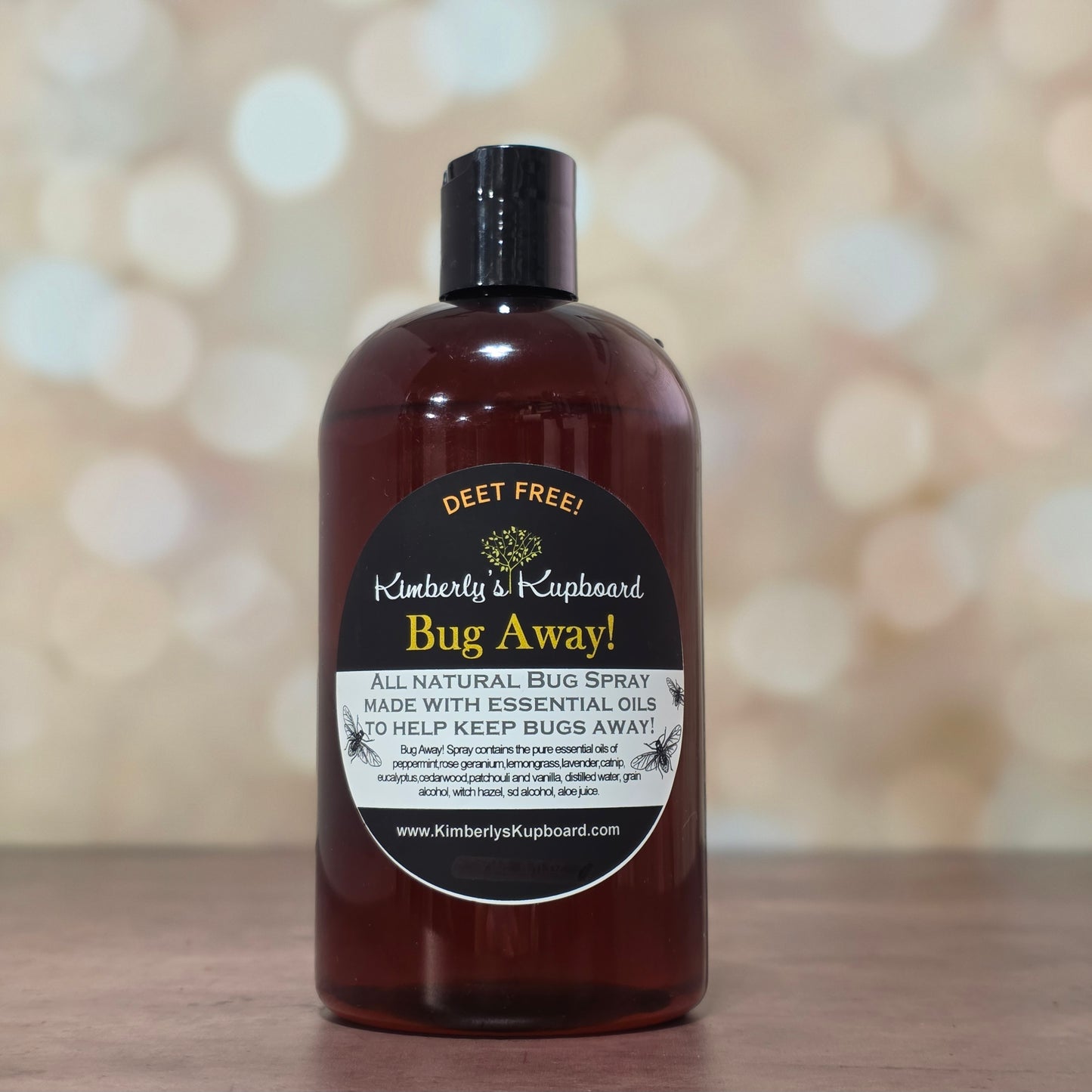 Bug Away! Spray--All Natural, Deet Free Insect Repellant, Made with Catnip Oil! Ticks, mosquitoes,  fleas, flies, ants, spiders and mice!