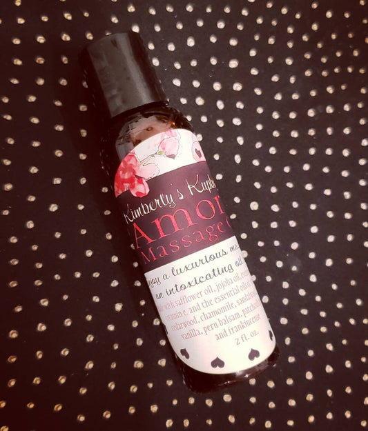 Amore' Massage Oil made with Pure Essential Oils for Aromatherapy Massage and Relaxation!