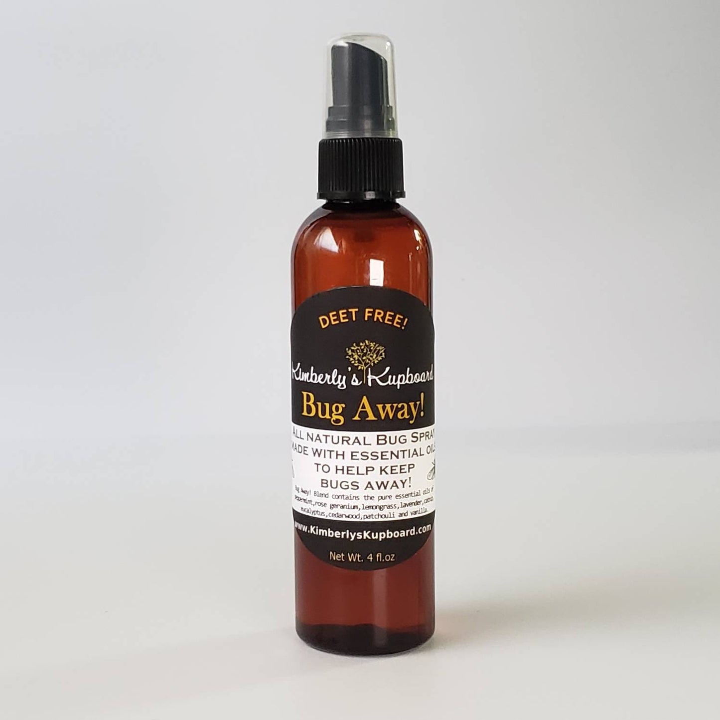 Bug Away! Spray--All Natural, Deet Free Insect Repellant, Made with Catnip Oil! Ticks, mosquitoes,  fleas, flies, ants, spiders and mice!