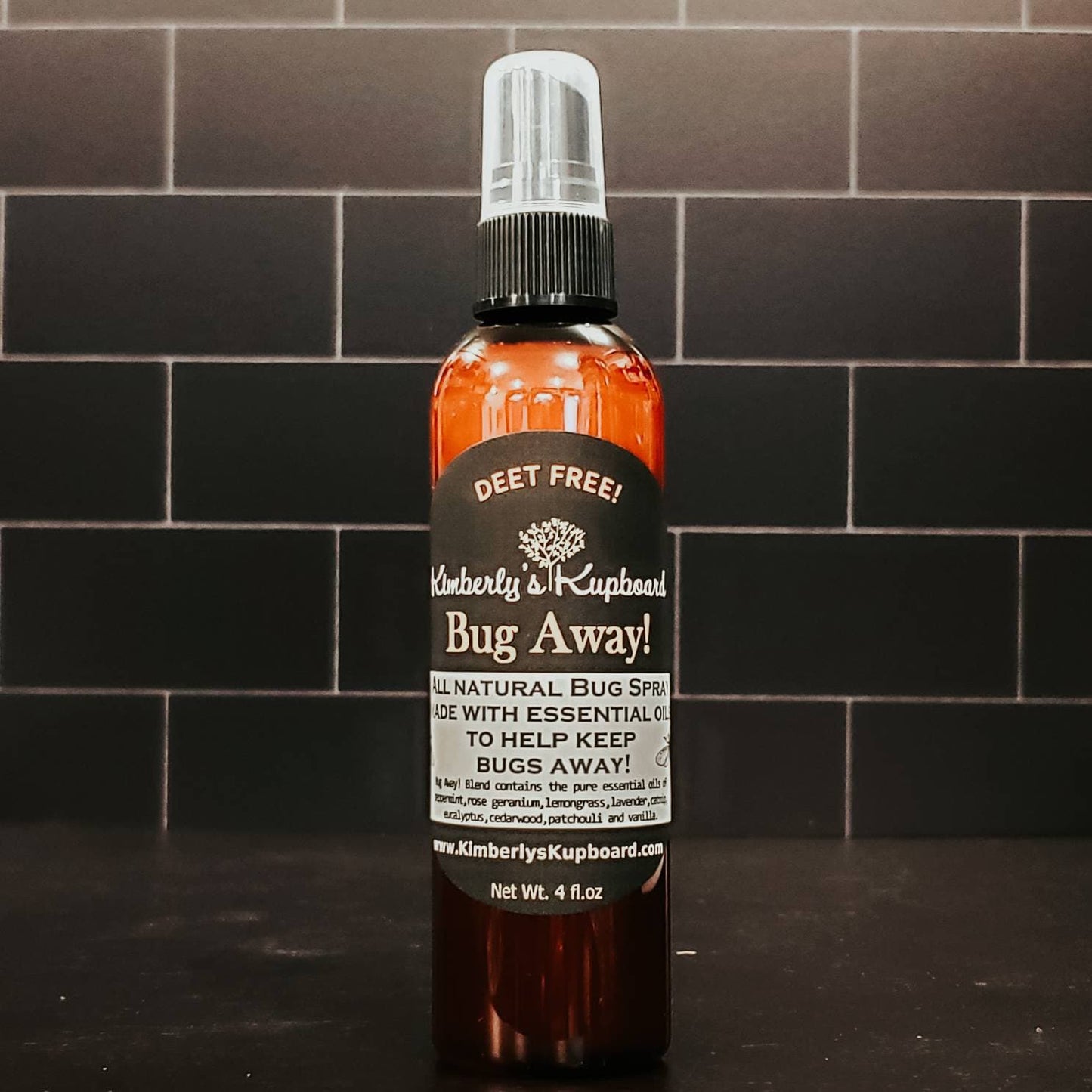 Bug Away! Spray--All Natural, Deet Free Insect Repellant, Made with Catnip Oil! Ticks, mosquitoes,  fleas, flies, ants, spiders and mice!