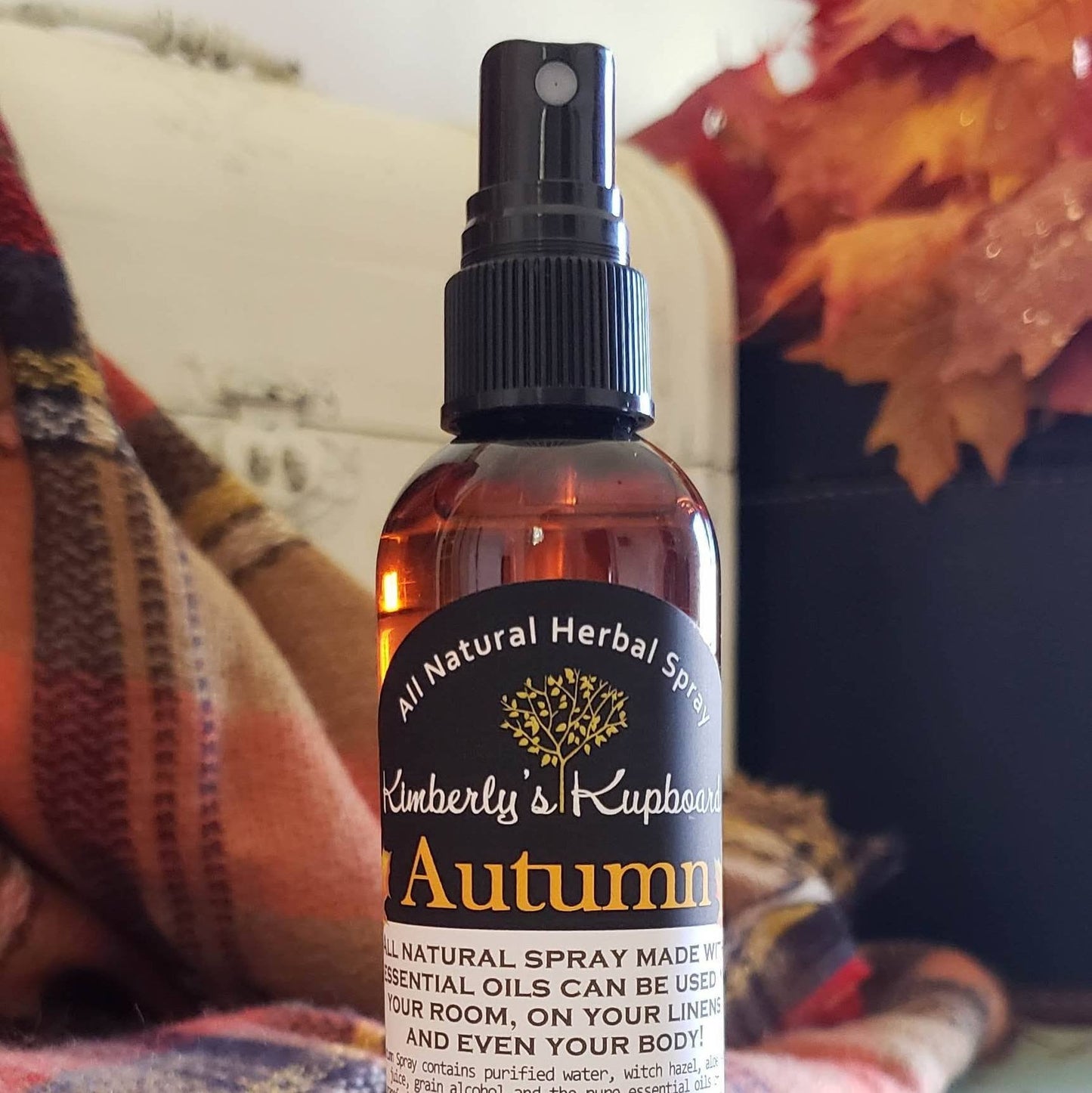 Spray made with Pure Essential Oils for Body &  Linens. Natural Perfume, Aromatherapy or Natural Deodorant spray